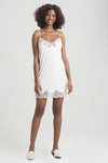Natori Enchant Lace-trim Chemise In Ivory/pink