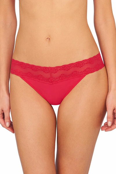 Natori Bliss Perfection One-size Thong In Sunset Coral