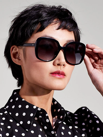 kate spade Oversized Square Sunglasses - Black Kate Spade Naomi/S Shiny Black Prescription Sunglasses main image 2