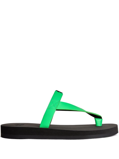 Giuseppe Zanotti Hydra Leather-strap Flip-flops In Green