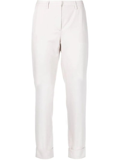 Fabiana Filippi Straight Leg Plain Trousers In Raffia