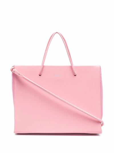 Medea Leather Tote In Pink