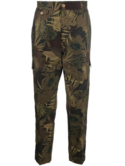 Etro Jungle-print Cargo Trousers In Green