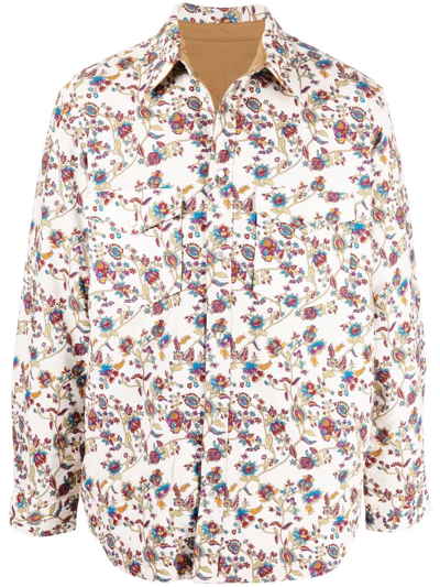 Isabel Marant Floral-print Cotton Shirt Jacket In Multicolor