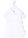 MONCLER LOGO-PATCH ZIP-UP SHIRT DRESS