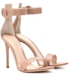 GIANVITO ROSSI PORTOFINO 105 LEATHER SANDALS,P00215672