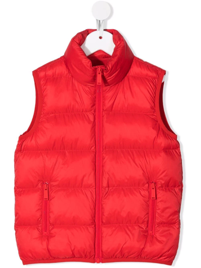Dsquared2 Teen Logo-print Padded Gilet In Red