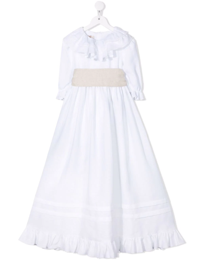 La Stupenderia Kids' Bow-detail Flared Maxi Dress In Variante Unica