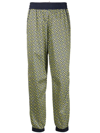 MONCLER LEMON-PRINT TRACK PANTS