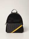Fendi Men's Ff Logo Colorblock Backpack In Black