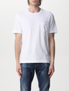 Drumohr Basic  T-shirt With Patch Pocket In White