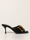 Dsquared2 D2 Statement Sandal In Leather In 黑色