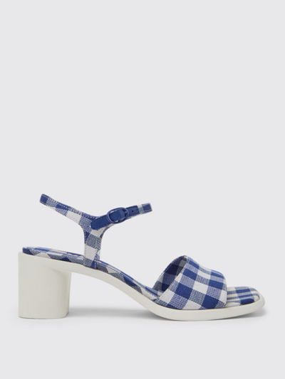 Camper Meda Sandals In Fabric And Calfskin In Multicolor