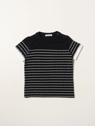 Moncler Babies' T-shirt With Logo All Over