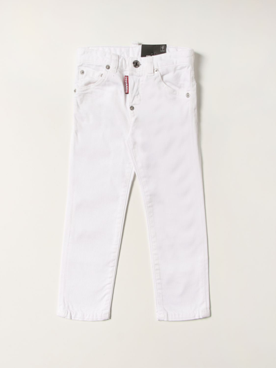 Dsquared2 Junior Kids' 5-pocket Jeans With Logo In White