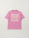 MARNI T-SHIRT WITH LOGO PRINT,C87182005