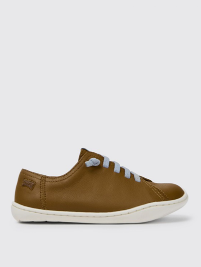 Camper Kids' Peu  Shoes In Calfskin In Brown