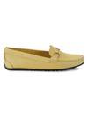 Saks Fifth Avenue Women's Buckled Leather Loafers In Lima