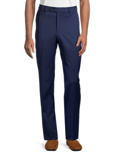 Saks Fifth Avenue Men's Stretch Wool Gabardine Trousers In Mariner