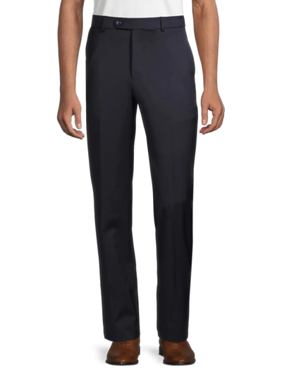 Saks Fifth Avenue Men's Stretch Wool Gabardine Trousers In Navy