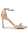 Stuart Weitzman Women's Amelina Patent Leather Stiletto Sandals In Adobe
