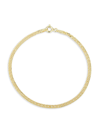 Chloe & Madison Women's Figaro 18k Yellow Goldplated Sterling Silver Chain Anklet