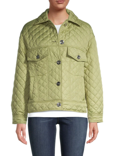 Michael Michael Kors Women's Missy Quilted Jacket In Light Sage