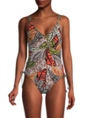SKINNY DIPPERS WOMEN'S WURLEY PRINTED ONE-PIECE SWIMSUIT