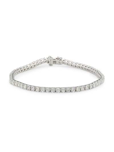 Saks Fifth Avenue Women's 14k White Gold & 4 Tcw Diamond Tennis Bracelet