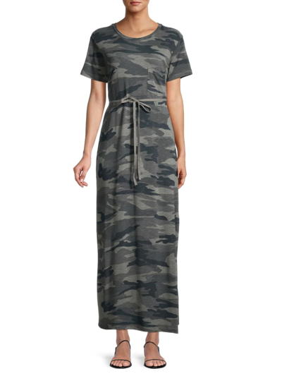 Splendid Women's Camo Maxi T-shirt Dress In Camouflage
