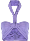 Ambush Nylon Top With Draped Effect - Atterley In Lilac