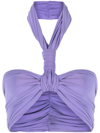 Ambush Nylon Top With Draped Effect - Atterley In Purple