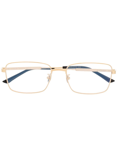 Cartier Square-frame Glasses In Gold