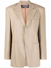 Jacquemus La Veste Sauge Virgin Wool Blazer In Nude