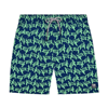 Tom & Teddy Men's Turtle-print Swim Trunks In Green