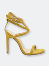 London Rag Sherri Suede Stiletto Sling-back Sandal In Yellow