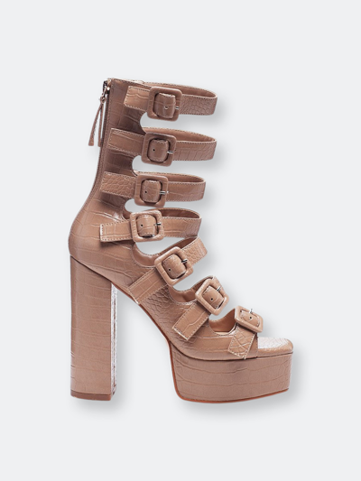 London Rag Sarouchi Caged High Heel Buckled Sandal In Brown