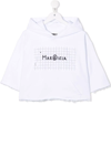 Mm6 Maison Margiela Grid Notebook Logo-print Hoodie In White