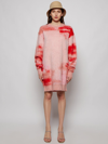 Givenchy X Chito True Hearted Spray Paint Logo Sweater Dress In Red
