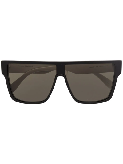 Alexander Mcqueen Square-frame Sunglasses In Schwarz