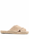 Castaã±er Palmera Frayed Sandals In Nude