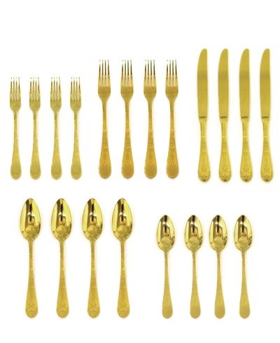 Mepra Casablanca Oro Flatware Set, 20 Piece In Gold-tone