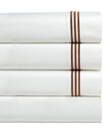 POINTEHAVEN 300 THREAD COUNT EMBROIDERED COTTON OVERSIZED PERCALE SHEET SET, CALIFORNIA KING