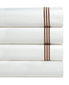 Pointehaven 300 Thread Count Embroidered Cotton Oversized Percale California King Sheet Sets Bedding In Champagne
