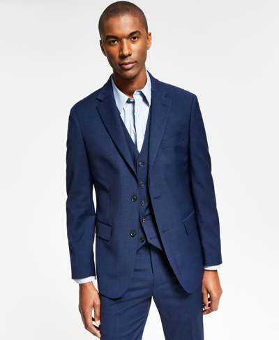 Tommy Hilfiger Men's Modern-fit Th Flex Stretch Solid Suit Jacket In Blue Sharkskin