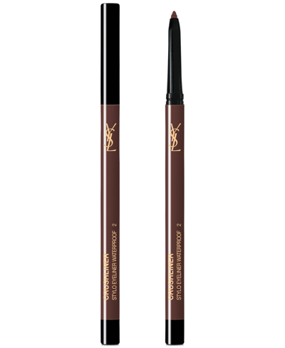 Saint Laurent Crushliner Waterproof Stylo Eyeliner In Brun Universel