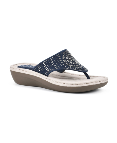 CLIFFS BY WHITE MOUNTAIN CIENNA COMFORT THONG SANDALS