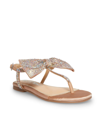 Betsey Johnson Big Girls Sasha Sandals In Champagne