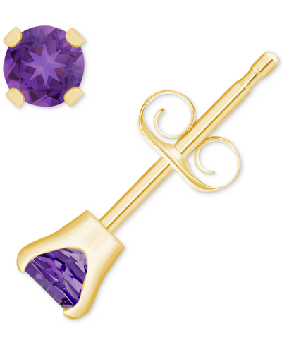 Macy's Rhodolite Garnet Stud Earrings (1/4 Ct. T.w.) In 14k White Or Yellow Gold (also In Citrine, Sky Blue In Amethyst,yellow Gold