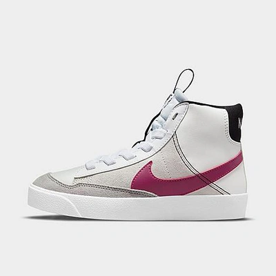 Nike Blazer Mid '77 Se Dance Little Kids' Shoes In White,black,summit White,rush Maroon